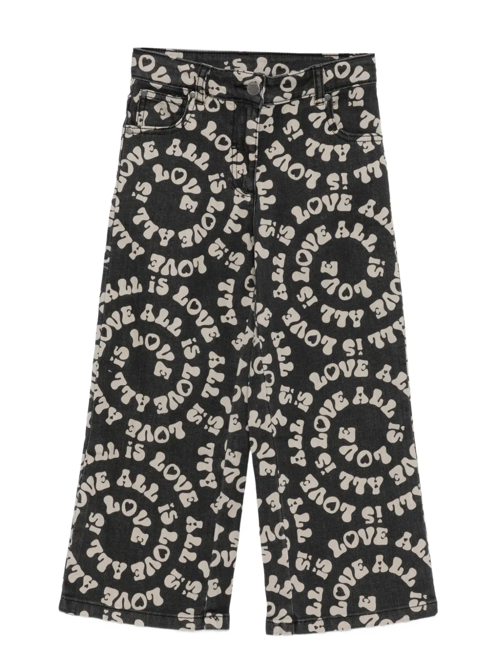 

Брюки с принтом Love is All Stella McCartney Kids, черный