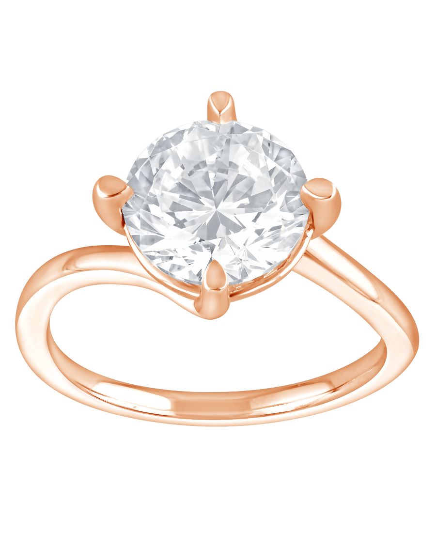 

Сертифицированное кольцо для помолвки с выращенным в лаборатории бриллиантом (общий вес 3,5 карата) в оправе из белого, желтого или розового золота 14 карат Badgley Mischka, Rose Gold