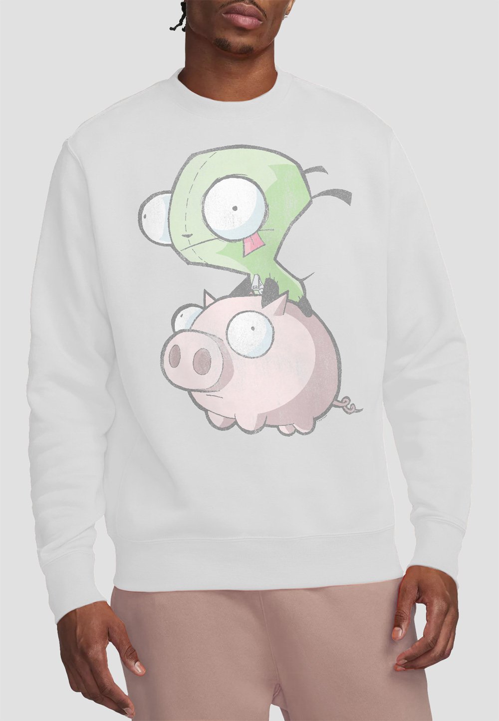 

Толстовка INVADER ZIM GIR AND PIG Cotton Soul, белый