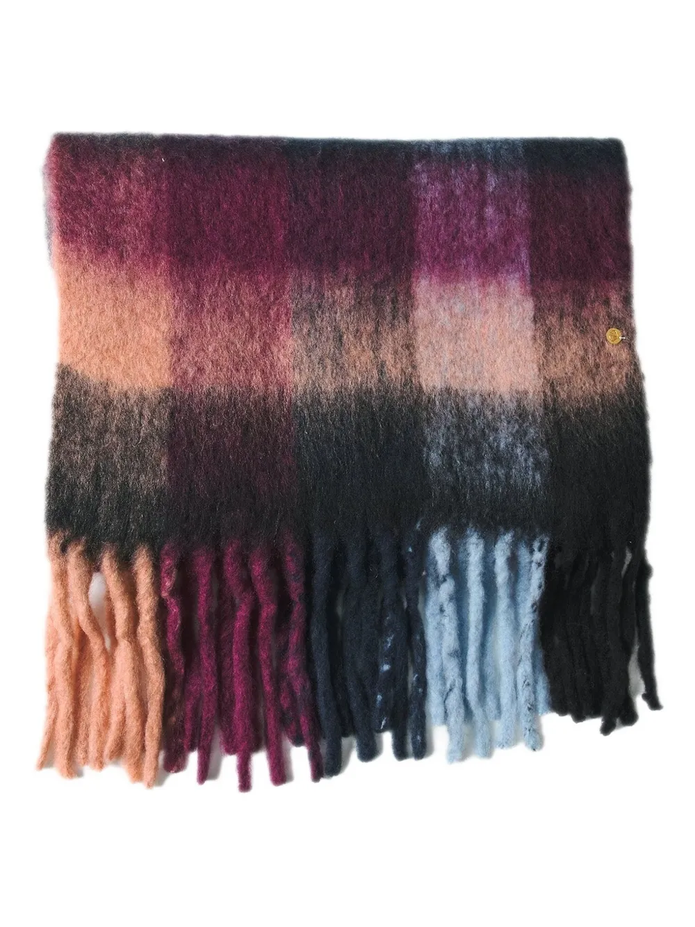 

Клетчатый шарф с бахромой Antik Batik, синий