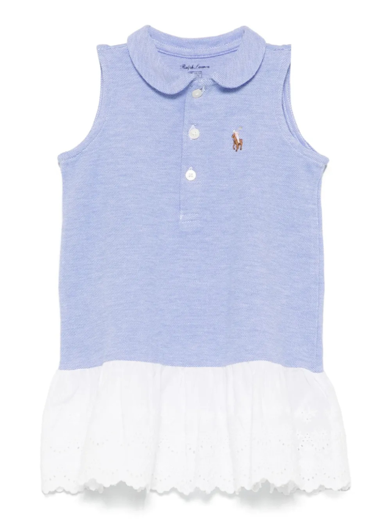 

POLO RALPH LAUREN KIDS платье с вышитым логотипом, синий