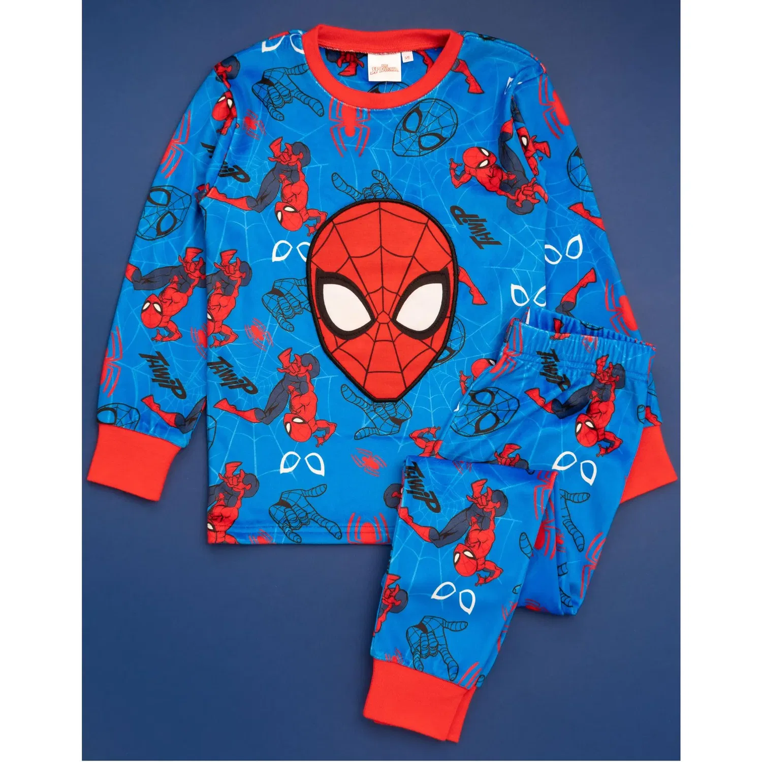 Пижама Marvel Spider-Man для мальчиков, синий — фото 3