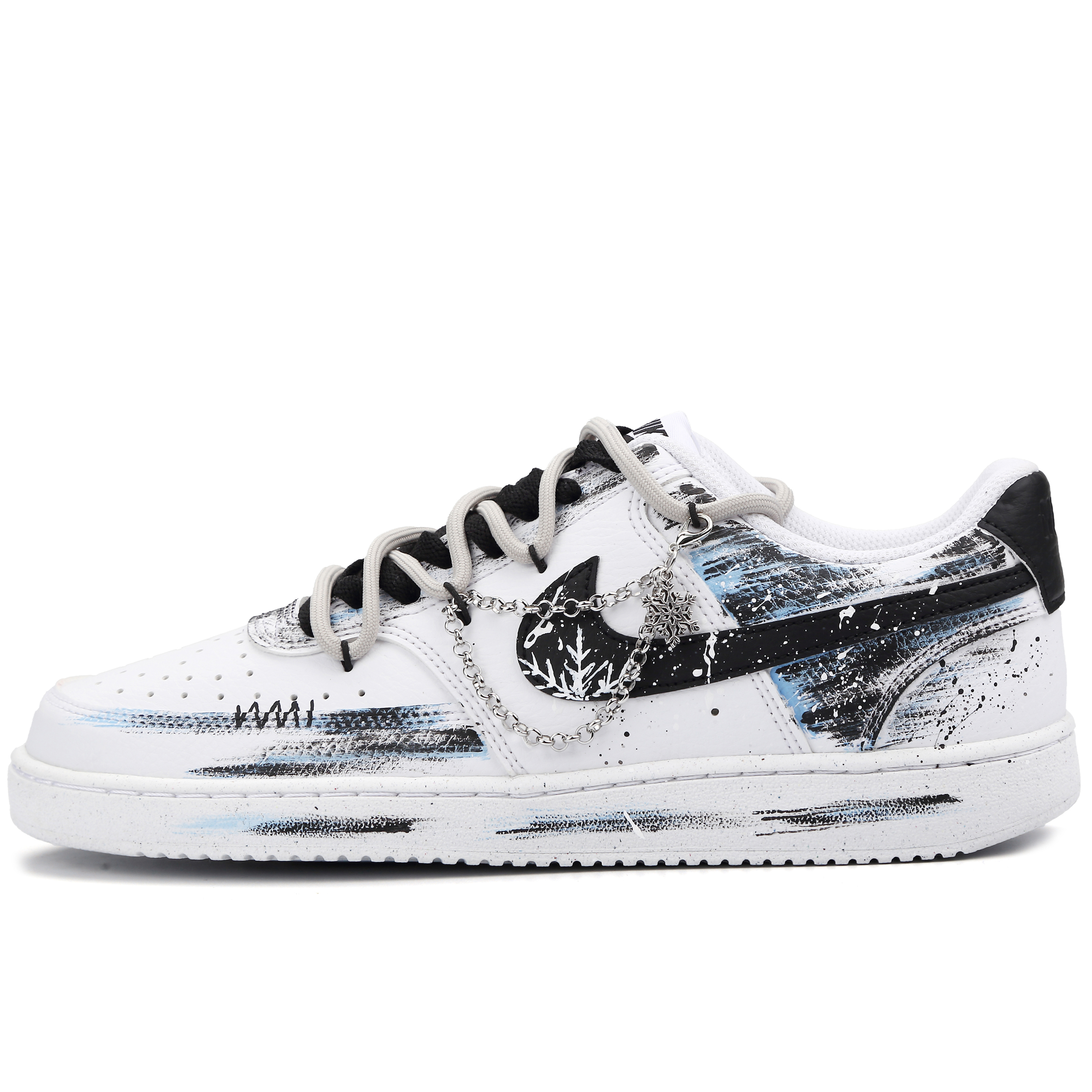 

Nike Кроссовки для скейтборда Court Vision 1 с противоскользящим износостойким верхом, мужские, черно-белые