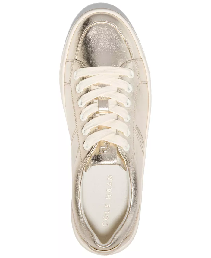 Женские кроссовки Grandpro Max на платформе Cole Haan, золотой — фото 4