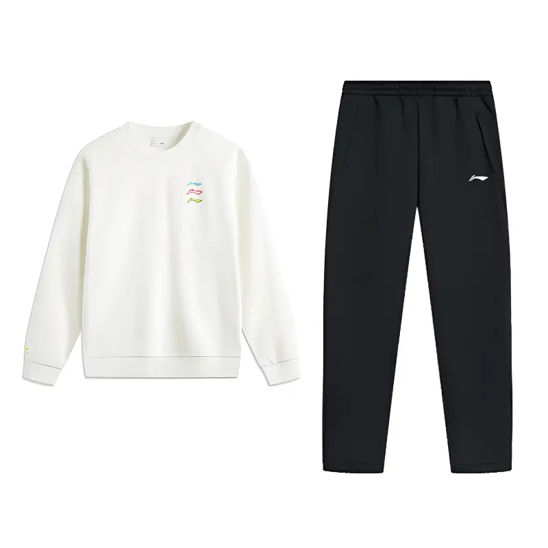 

Повседневная спортивная одежда Unisex Milky White+Black LINING, белый