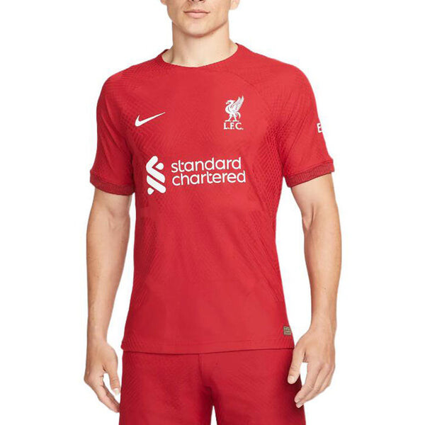 Спортивная футболка men's alphabet printing short sleeve soccer/football jersey 2022/23 season liverpool player edition deep red Nike, красный — фото 4