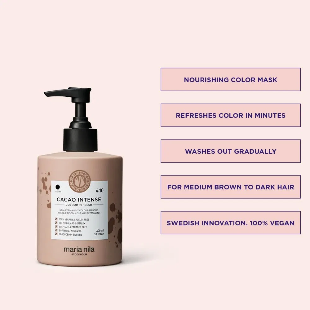 Оттеночная маска для волос Maria Nila Colour Refresh Cacao Intense 4.10, 300 мл Maria Nila, Cacao Intense — фото 2