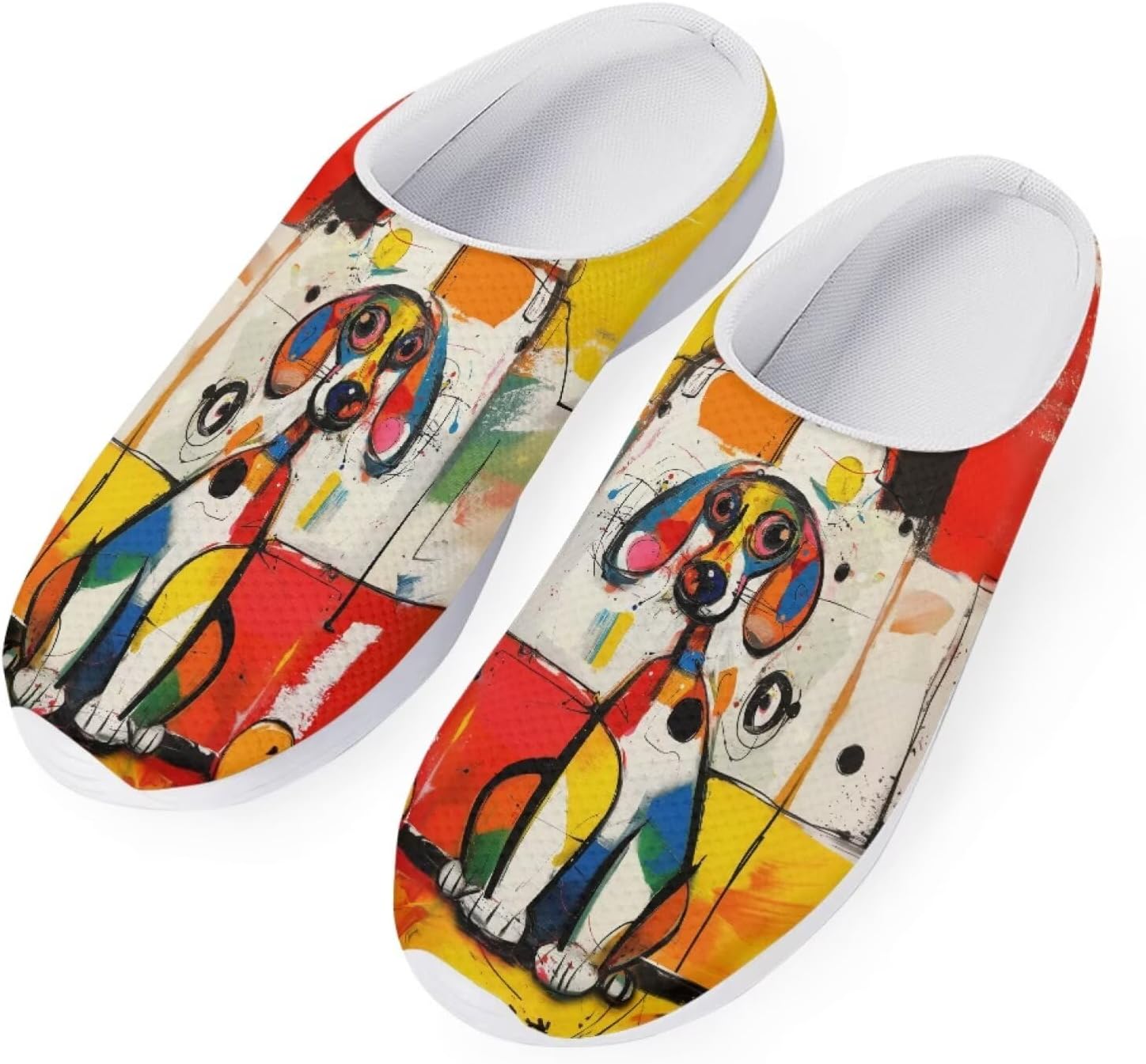 

Женские мюли Forchrinse South Indian Aztec с полоской, тапочки на плоской подошве с поддержкой свода стопы, для ходьбы, садовые сабо, легкие, Art Puppy