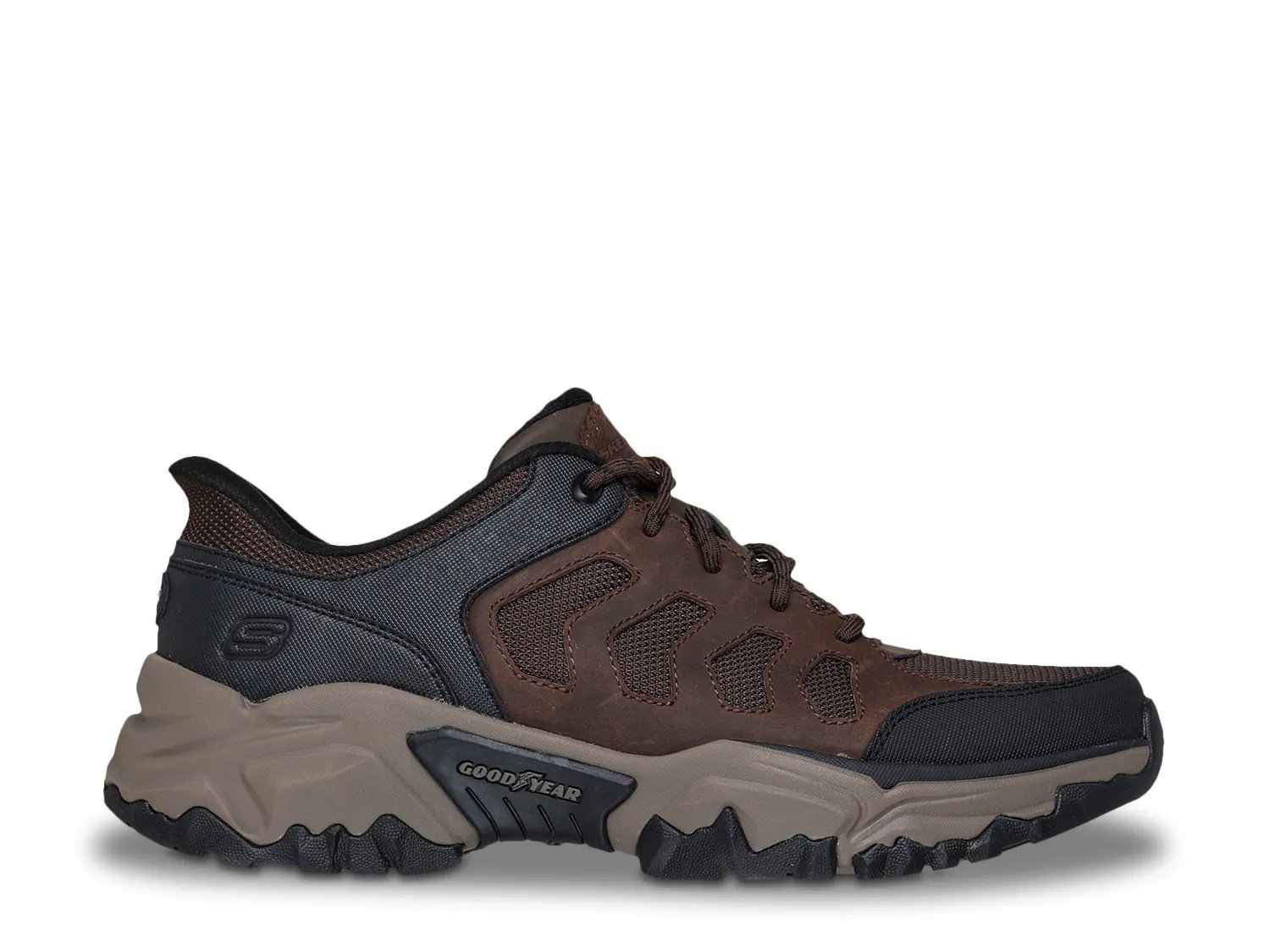 Кроссовки Skechers Slip-Ins Relaxed Fit Terraform Jagger Trail Shoe - Men's, темно-коричневый — фото 3