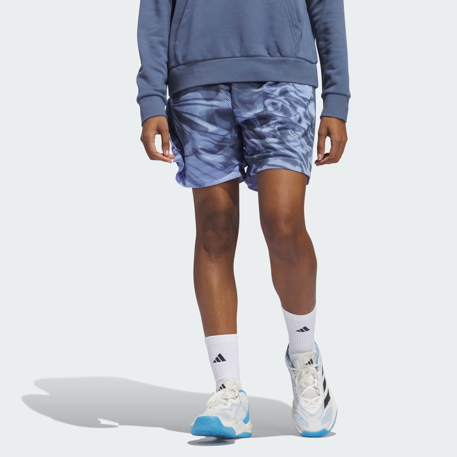 

Шорты с 3 полосками Adidas, цвет Blue Spark/Preloved Ink