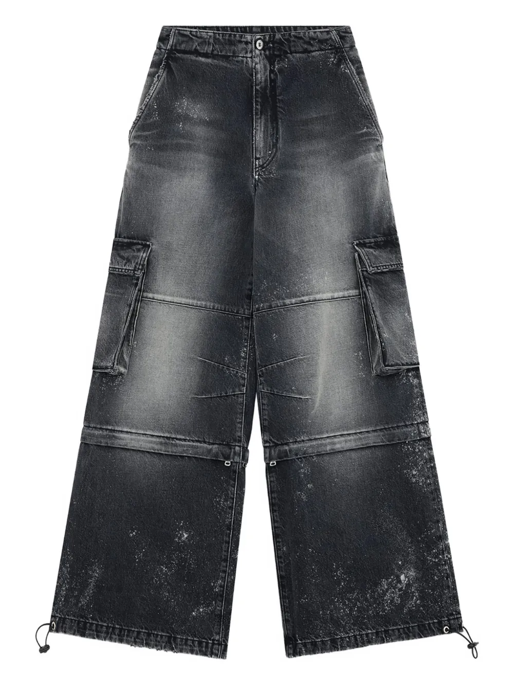 

Джинсы из хлопка с накладными карманами We11done, черный