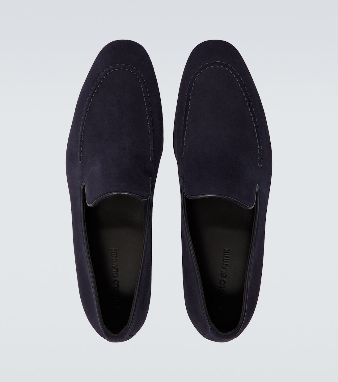 Туфли-лоферы Truro из замши Manolo Blahnik, 4108 Navy — фото 4