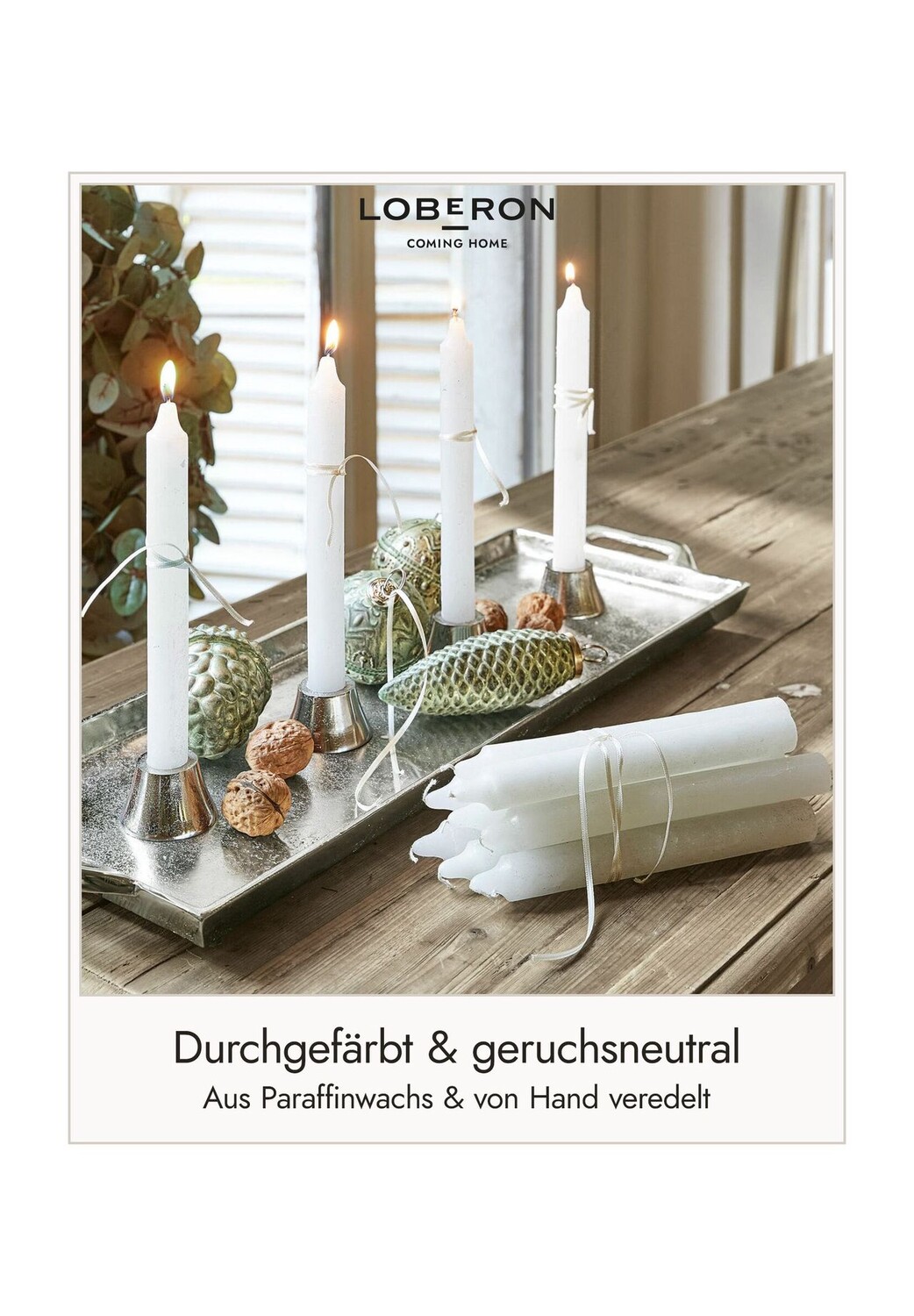 

Набор свечей из 12 кремовых Bauceau Loberon, creme