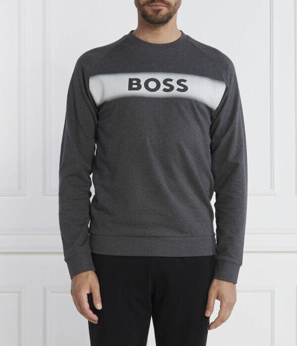 

Толстовка Boss Authentic Regular Fit, черный / белый