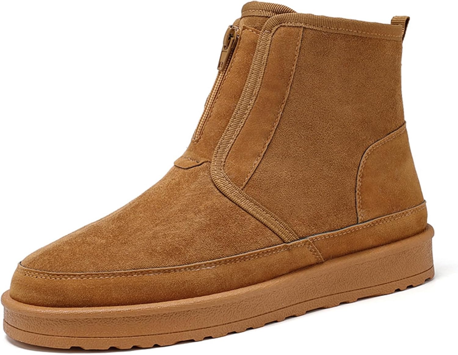 

Мужские зимние ботинки Khwfjas с утеплителем и меховой подкладкой, ботинки на молнии с противоскользящей подошвой, идеальны для холодной погоды, хаки