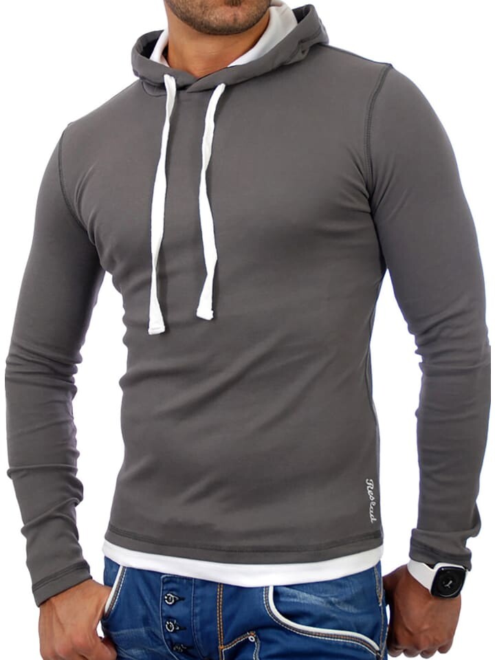 

Толстовка RESLAD Sweatshirt Detroit, цвет anthrazit-weiß