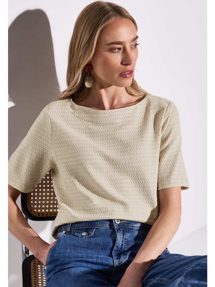 

Футболка Street One, цвет t-shirt mit struktur' beige
