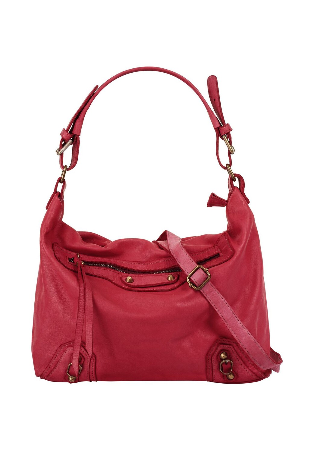 

Шопер, натуральная кожа, сделано в Италии Samantha Look, красный
