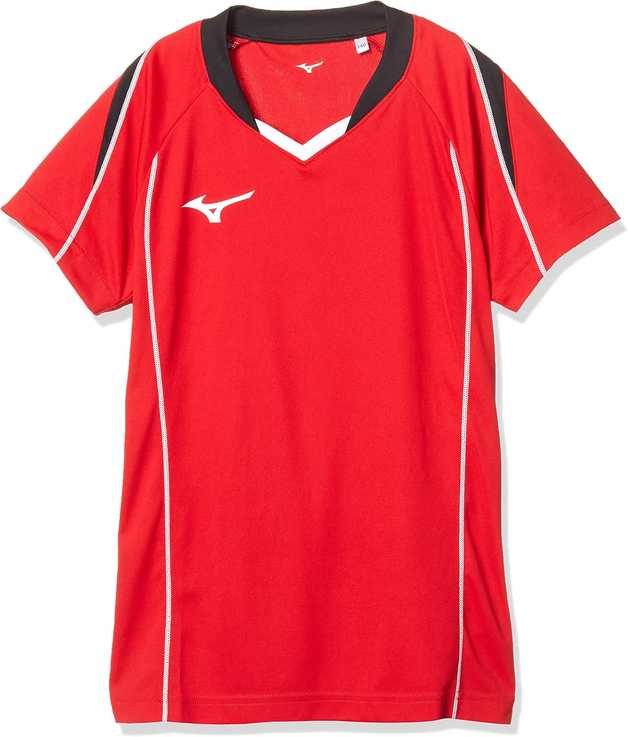 

Волейбольная игровая футболка Mizuno, с коротким рукавом, для тренировок, клубных мероприятий, унисекс, детская, черный/красный