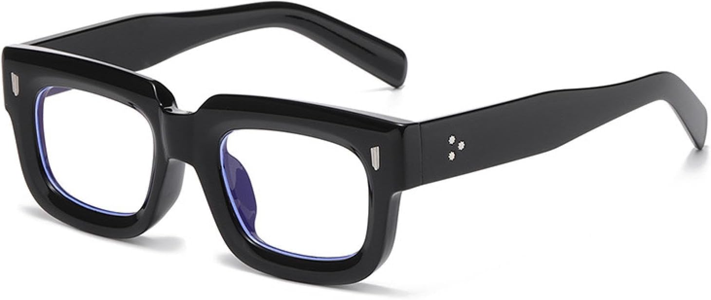 

Модные маленькие солнцезащитные очки для женщин в стиле ретро с заклепками, мужские с прозрачными линзами цвета океана, защита от УФ-излучения UV400, в стиле панк TVTBBVV, Black Clear