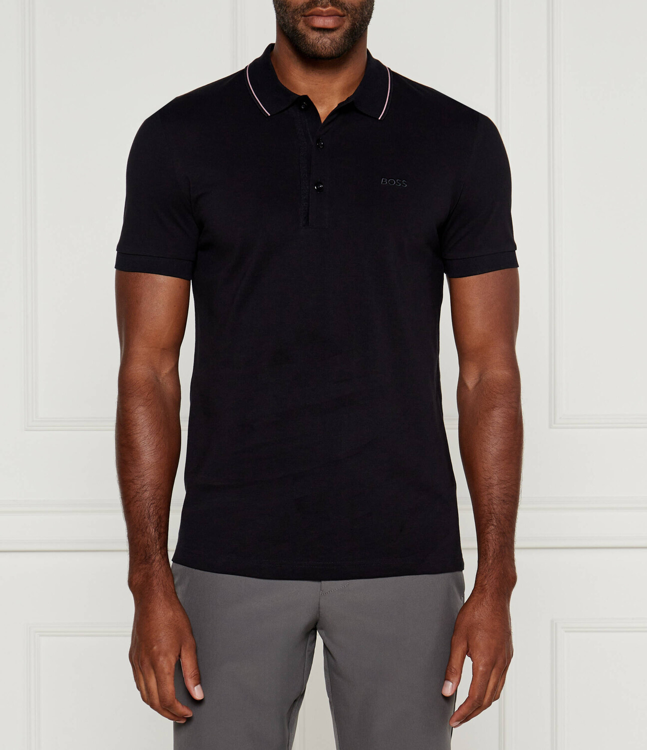 

Поло BOSS GREEN paule 4 Slim Fit, темно-синий