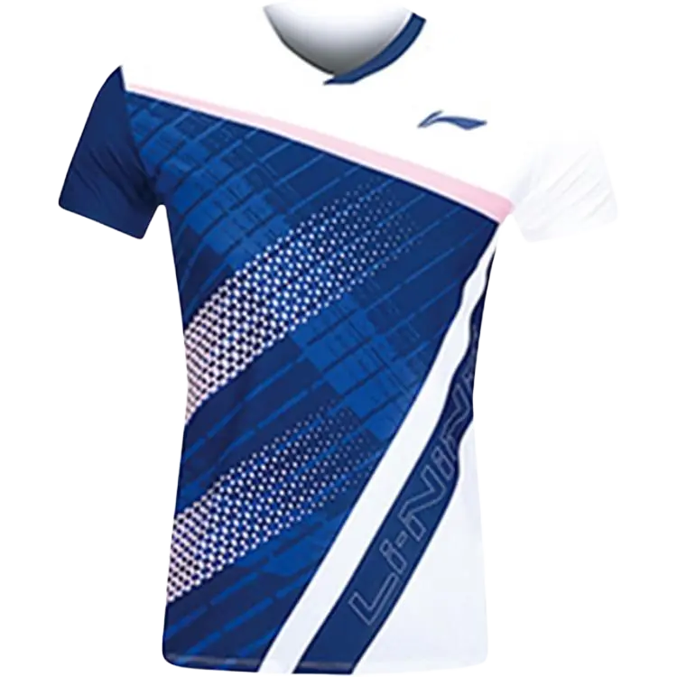 

Бадминтонная майка, унисекс, с V-образным вырезом, средней жесткости Li-Ning, белый темно-синий