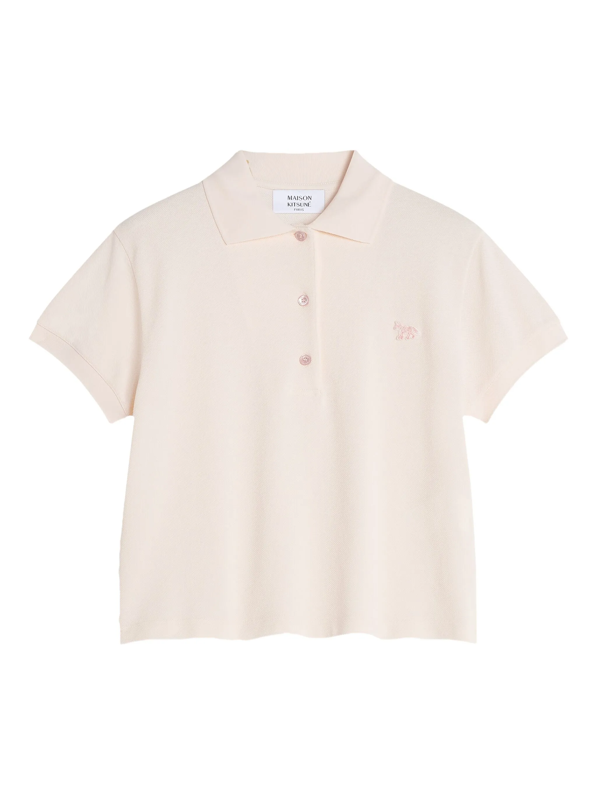 

Рубашка поло с вышивкой Maison Kitsuné, белый