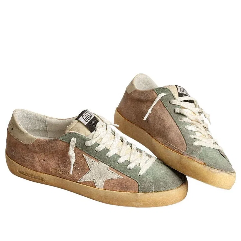 Кроссовки Golden Goose Super-Star 'Brown Green White' GMF00101-F004028-82123, мультиколор — фото 3