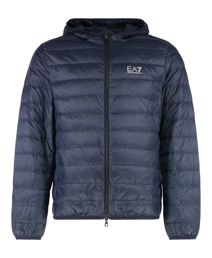 

Основная идентичность, компактная пуховая куртка Emporio Armani Ea7, синий