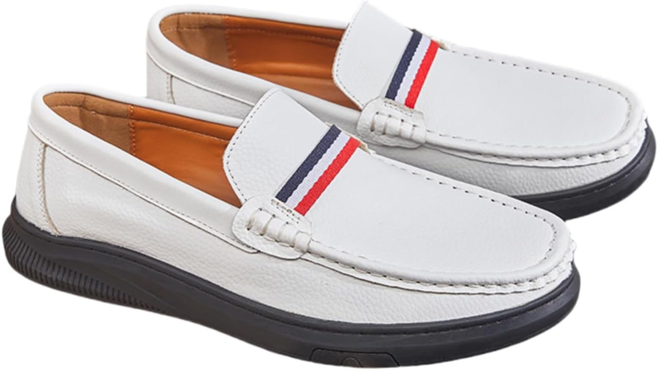 

Мужские слипоны Kpdwfms, водонепроницаемые, с противоскользящей подошвой, высококачественное сочетание цветов, модные, стильные, подходят для вождения, прогулок и повседневного отдыха, белый