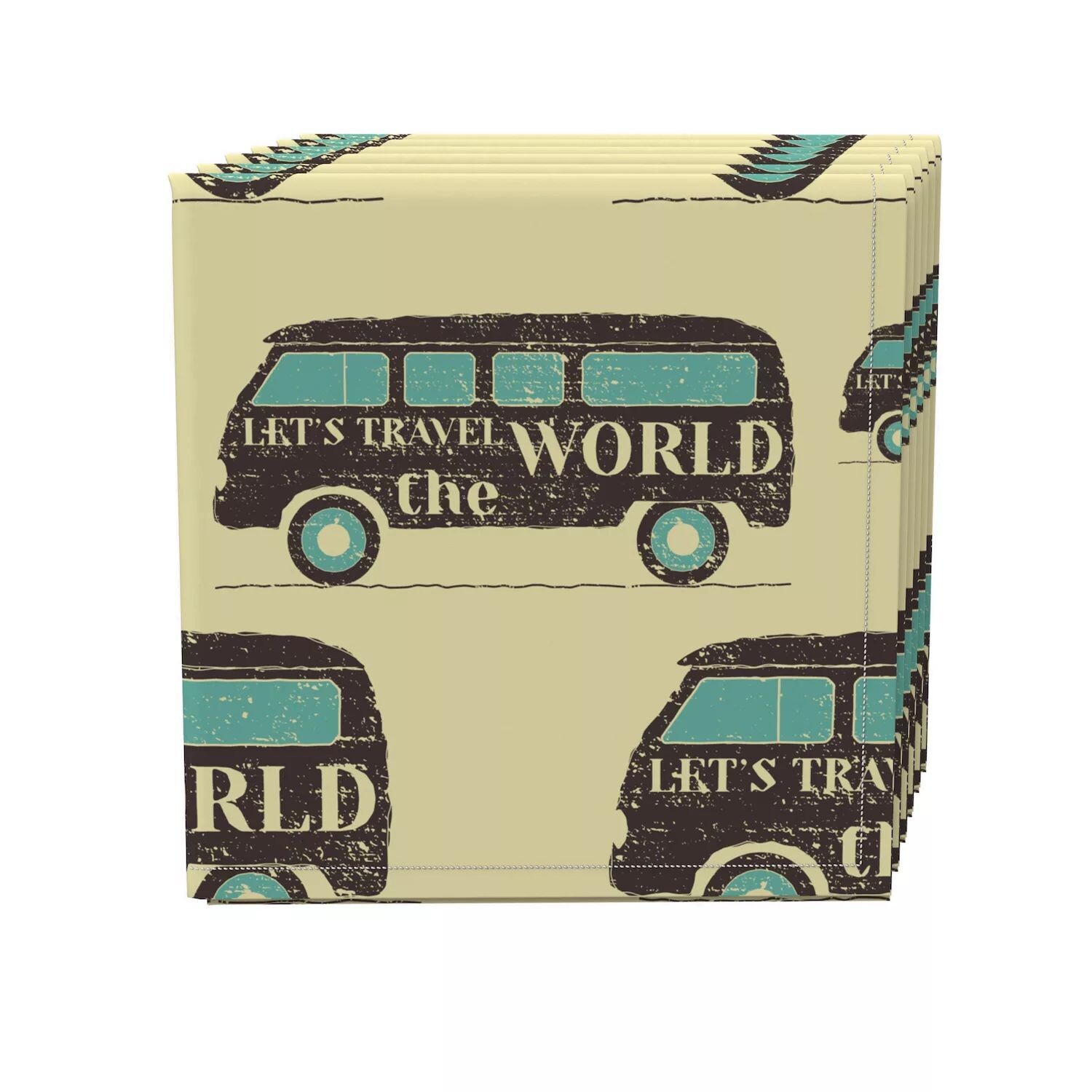 

Набор салфеток из 4 шт., 100 % хлопок, 20x20 дюймов, Vintage Lets Travel