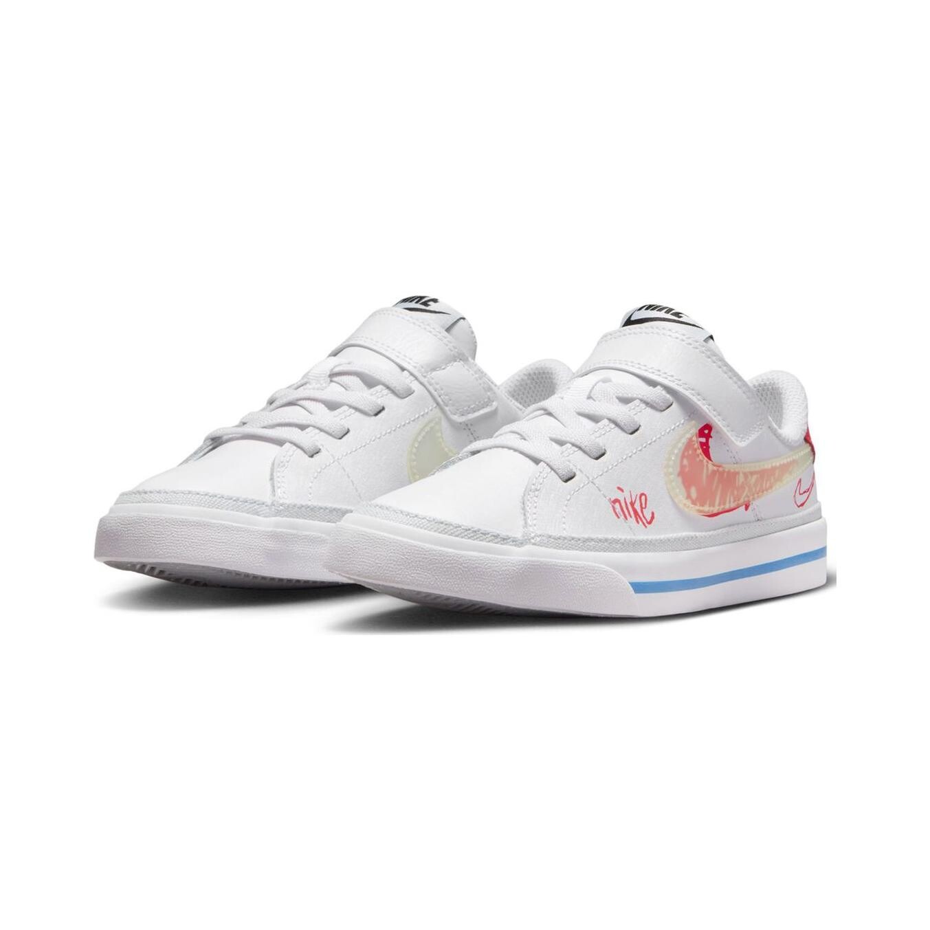 Обувь для скейтбординга Court Legacy Kids PS Nike, белый/красный — фото 3
