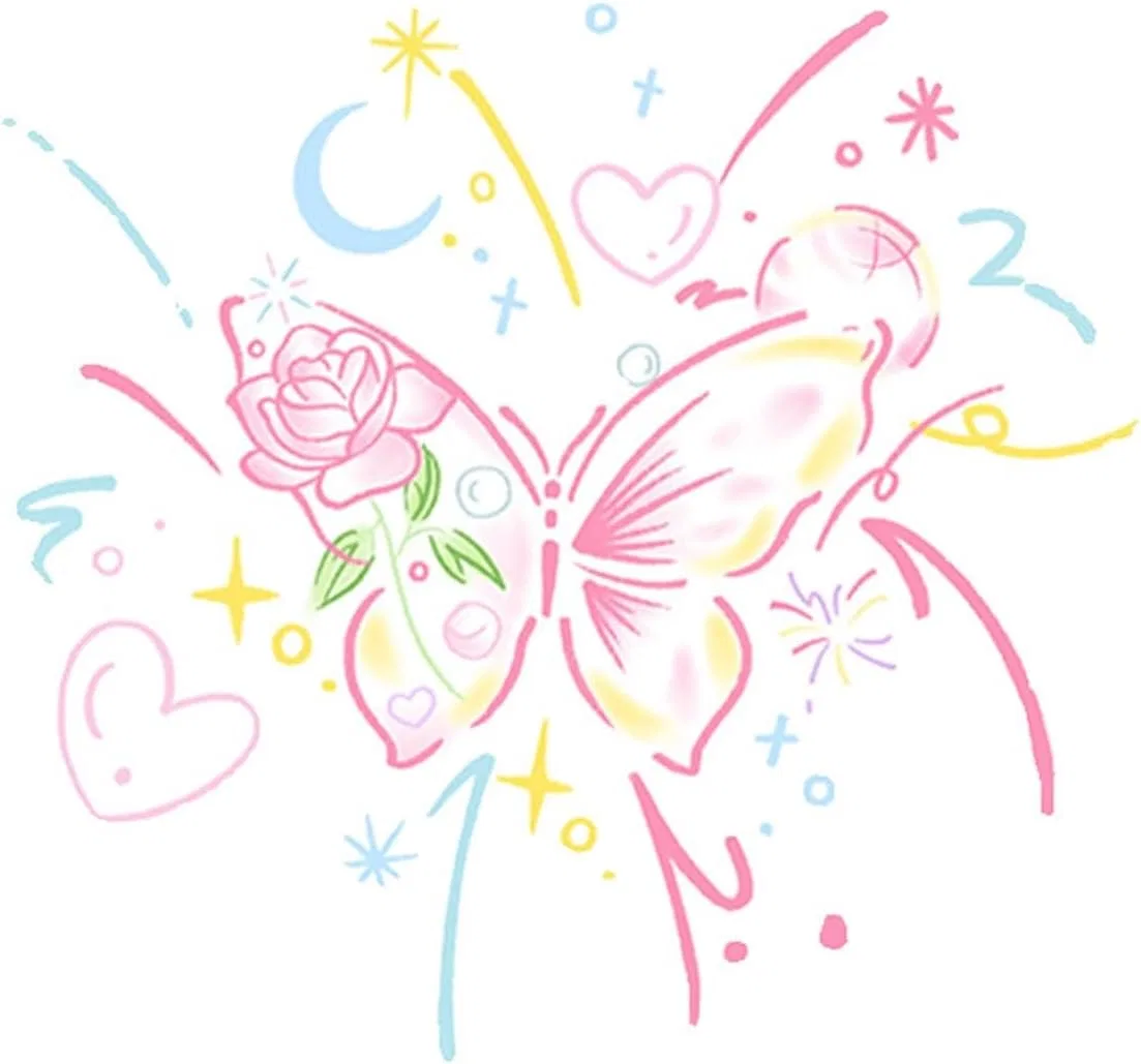 Временная татуировка Butterfly, 1 шт., 25 г, натуральный