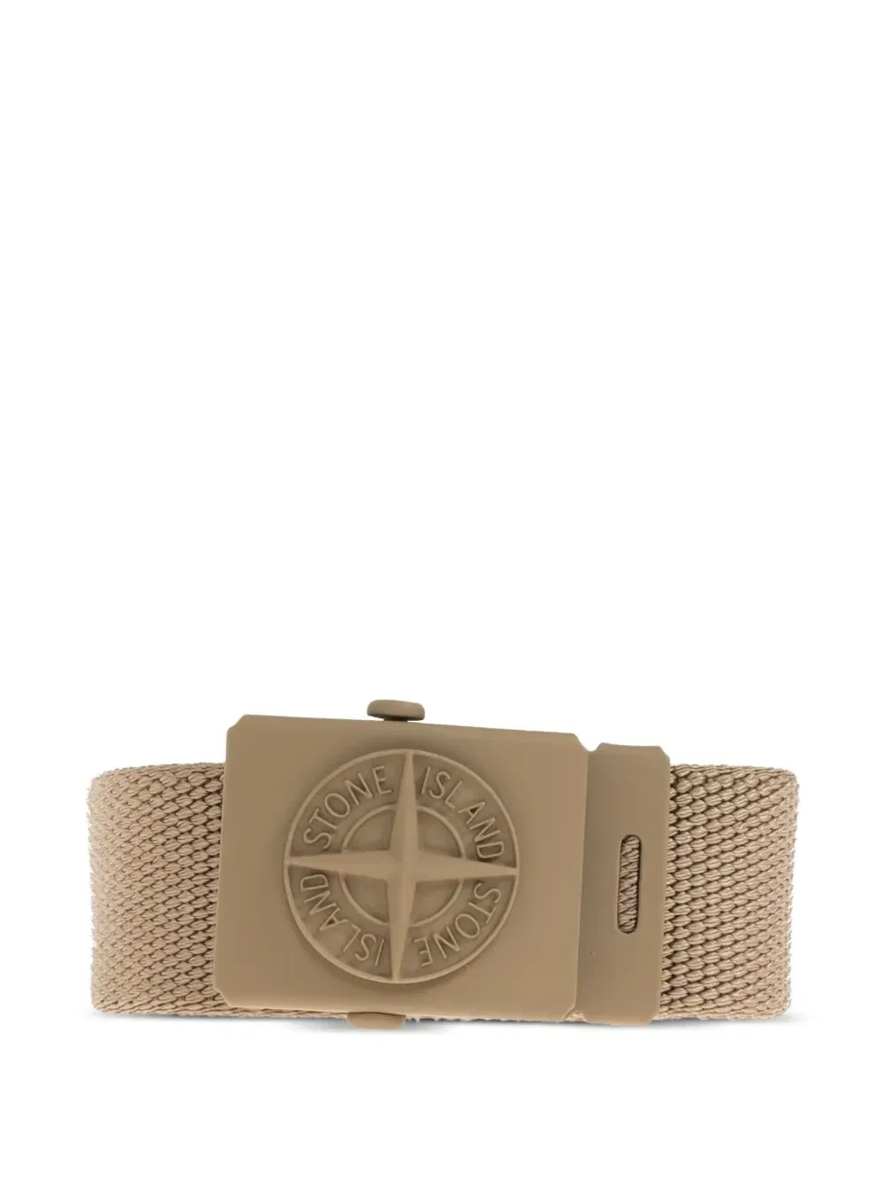 Плетеный ремень с логотипом Stone Island Junior, бежевый