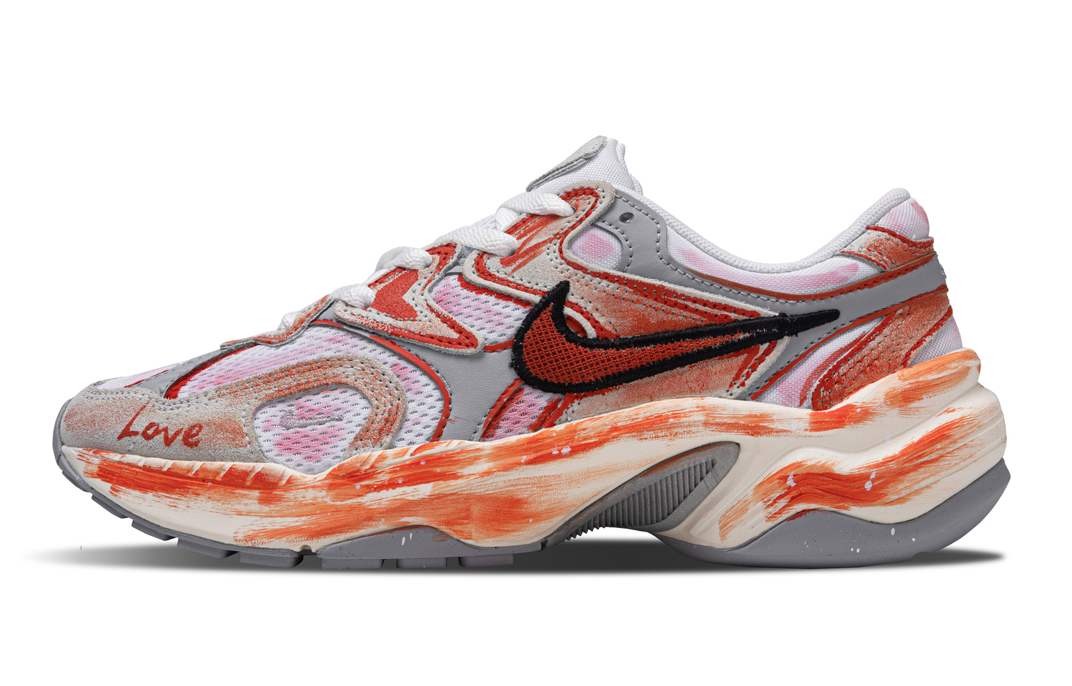 

Nike AL8 Love Multicolor, Крутые инновационные устойчивые к истиранию низкие кеды унисекс оранжево-красные, цвет Orange Red
