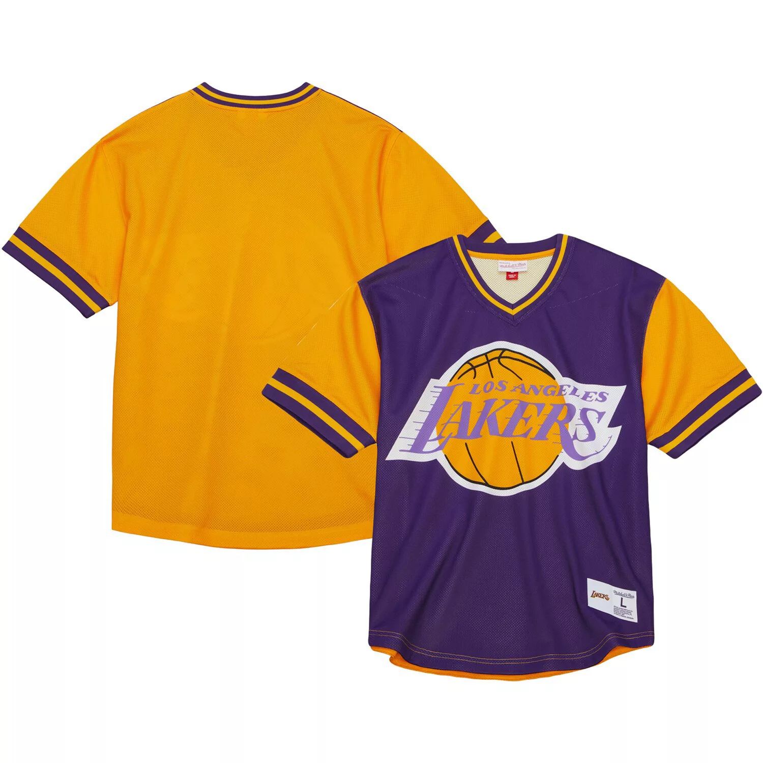 

Мужская фиолетовая футболка Mitchell & Ness Los Angeles Lakers Jumbotron 3.0 с v-образным вырезом, Фиолетовый, Мужская фиолетовая футболка Mitchell & Ness Los Angeles Lakers Jumbotron 3.0 с v-образным вырезом