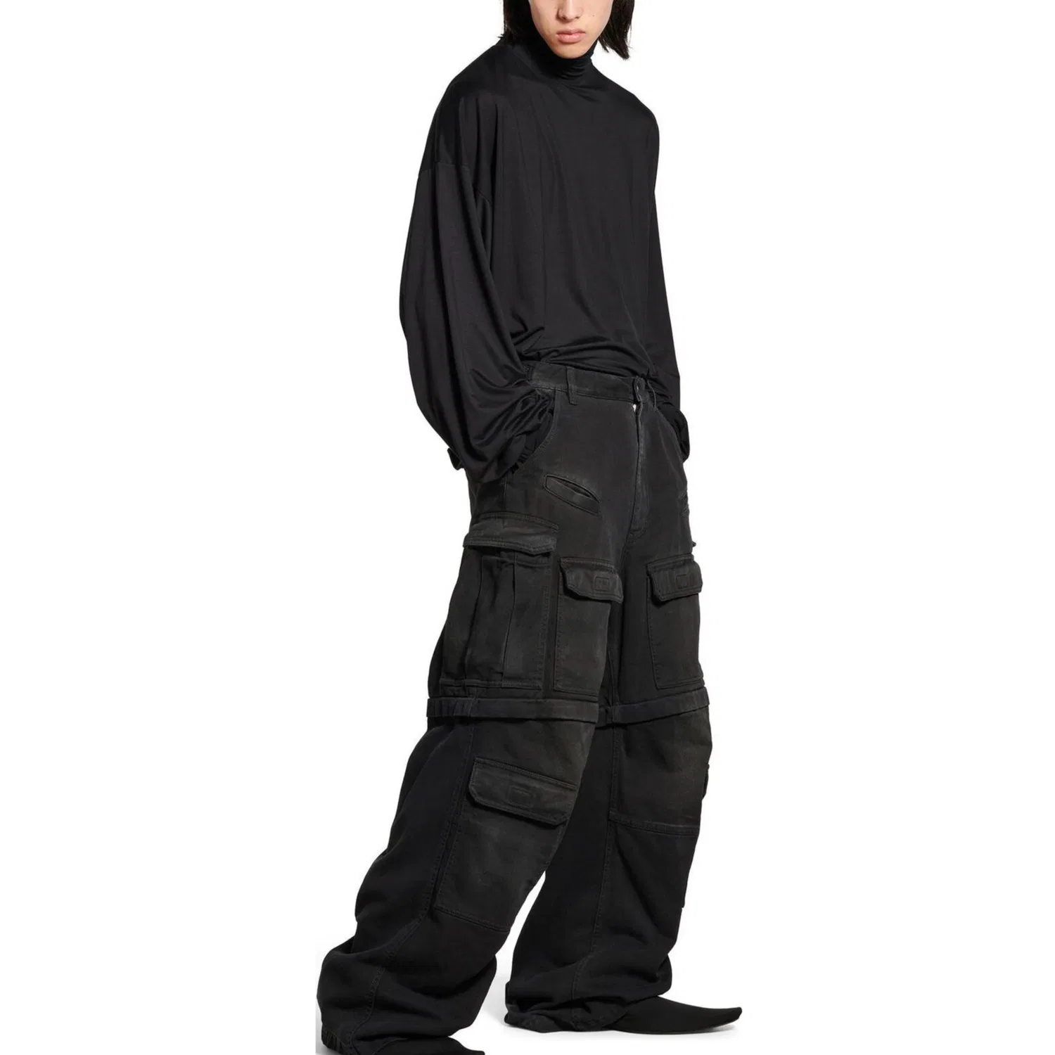 Джинсы карго Balenciaga Black — фото 4