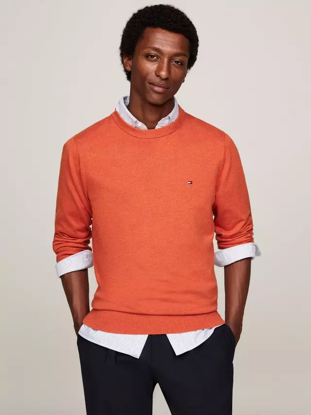 

Джемпер Tommy Hilfiger Cashmere Blend Crew Neck, оранжевый