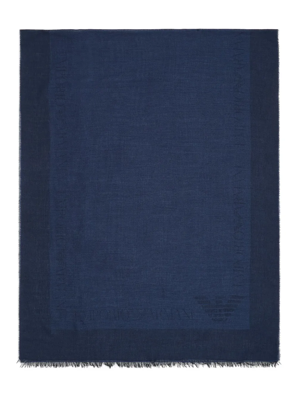 

Шарф с жаккардовым логотипом Emporio Armani, синий