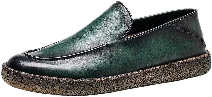 Лоферы кожаные Gunner Dress Green UOPYNE