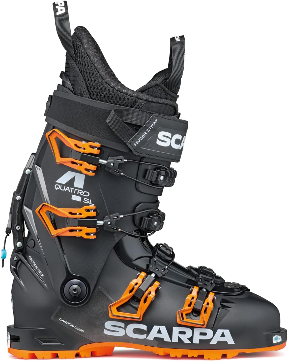 

Мужские лыжные ботинки SCARPA 4-Quattro SL 120 Flex для фрирайда и альпинизма с системой GripWalk для бэккантри и горнолыжного катания, черный/оранжевый