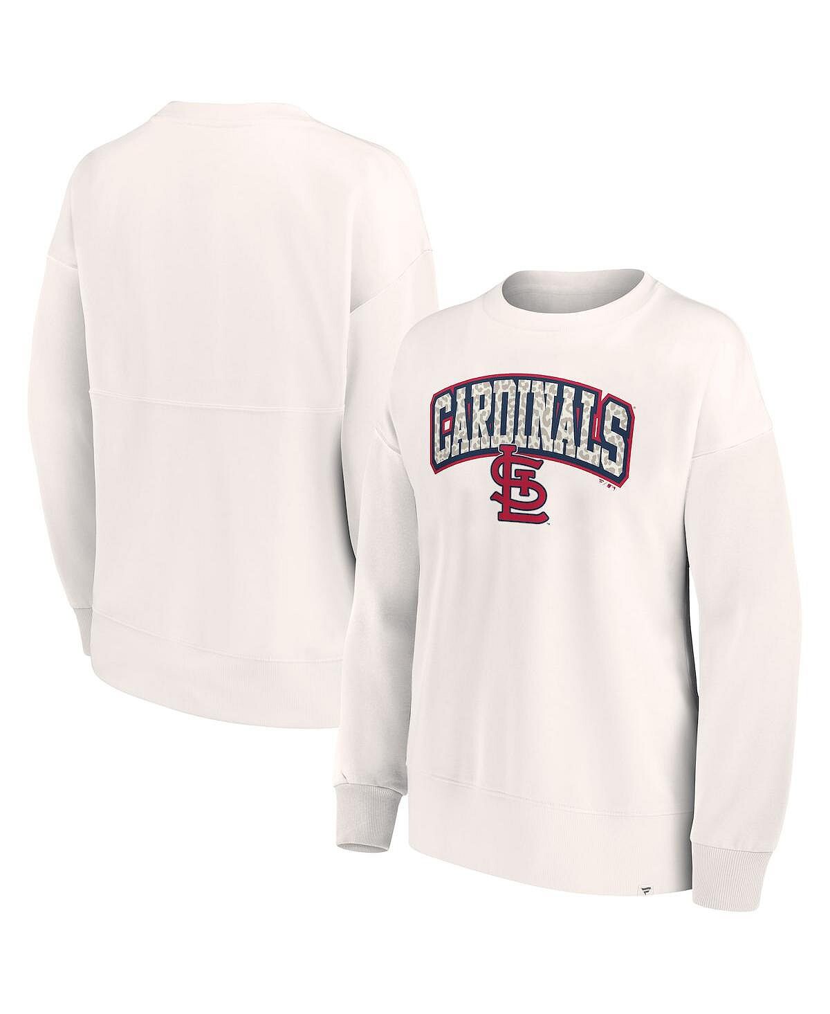 

Женский кремовый свитшот с леопардовым принтом St. Louis Cardinals Fanatics, Бежевый, Женский кремовый свитшот с леопардовым принтом St. Louis Cardinals Fanatics