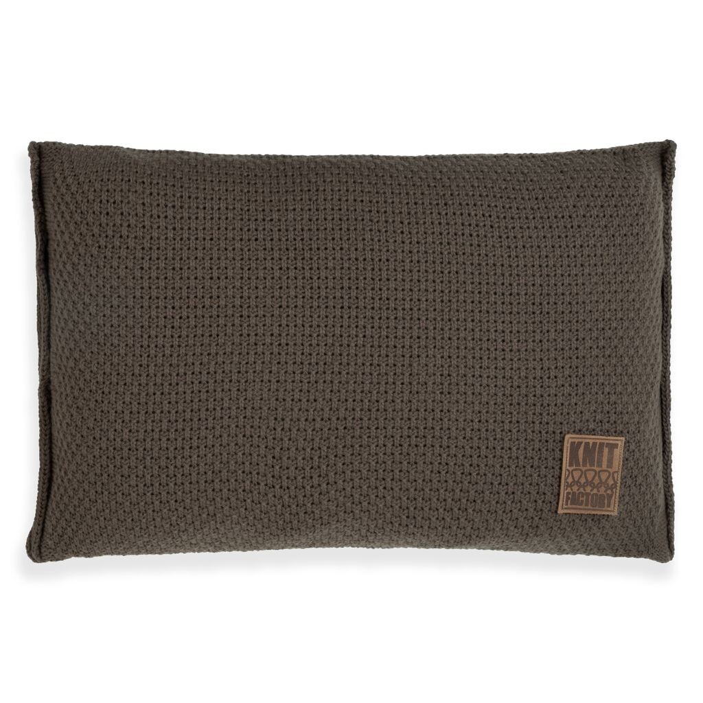 

Подушка Knit Factory Jesse - Темно-серо-коричневый - 60x40 см