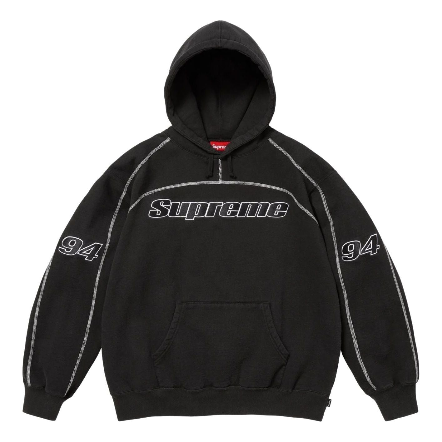 Толстовка Supreme FW25 Overlock с капюшоном, черная