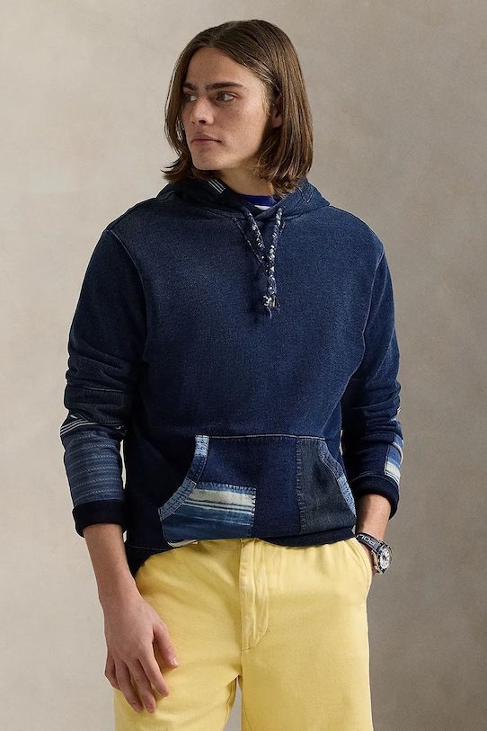 

Хлопковая толстовка Polo Ralph Lauren, синий