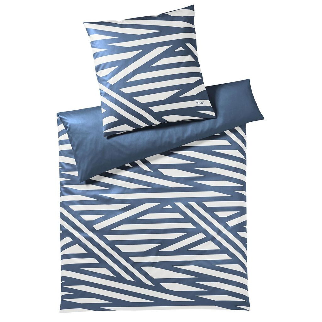 

ЙУУП! Комплект постельного белья Mako сатин 4102 Крест цвет морской размер 155х220см+80х80 Joop