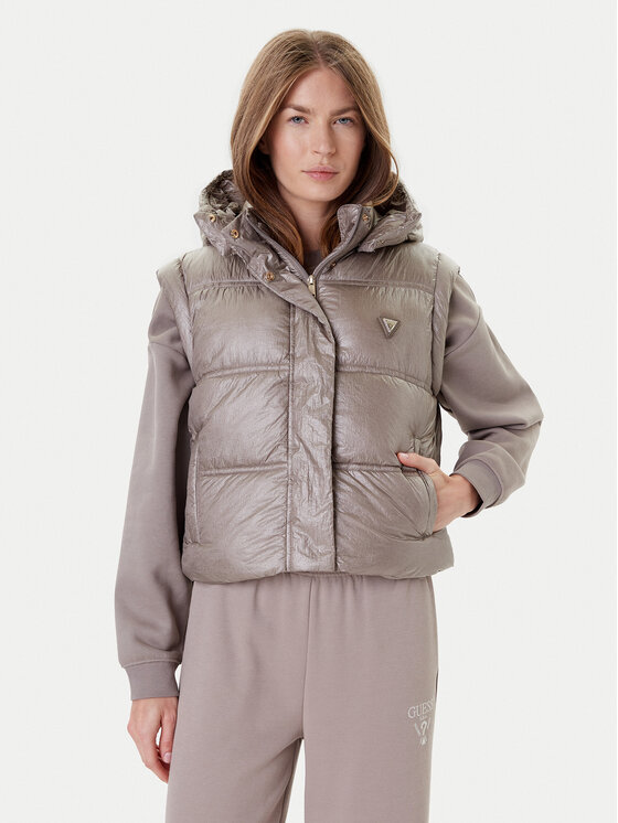 

Утепленный жилет regular fit W5YL11 WHDO2 Guess, серый