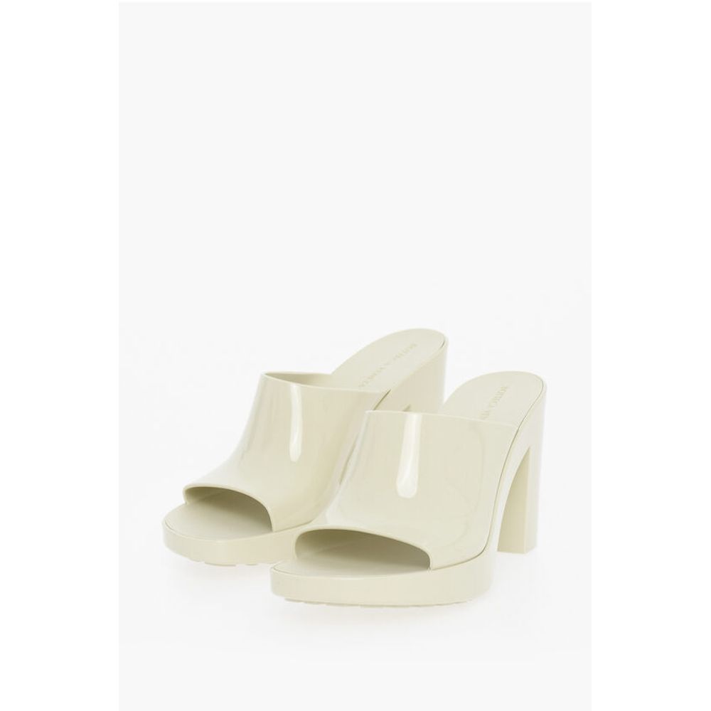Сандалии на каблуке GLEAM из резины 10 см Bottega Veneta, White
