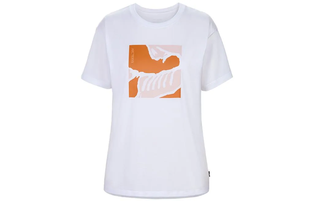 Футболка с втачным рукавом для женщин Arcteryx, White/Sandstone/White/Sunlust