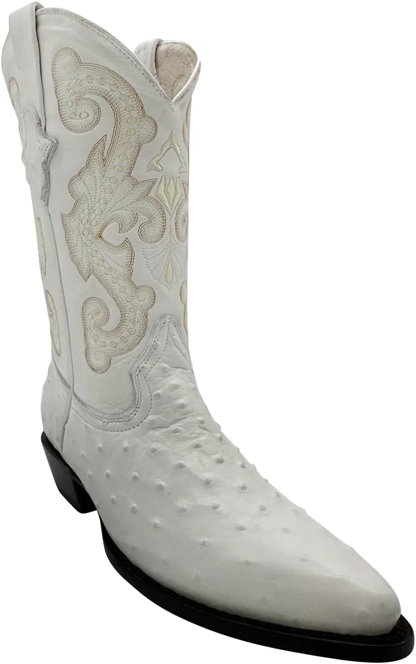 

Мужские вестерн-сапоги Western Shops с кожей страуса и заостренным носком The Western Shops, белый